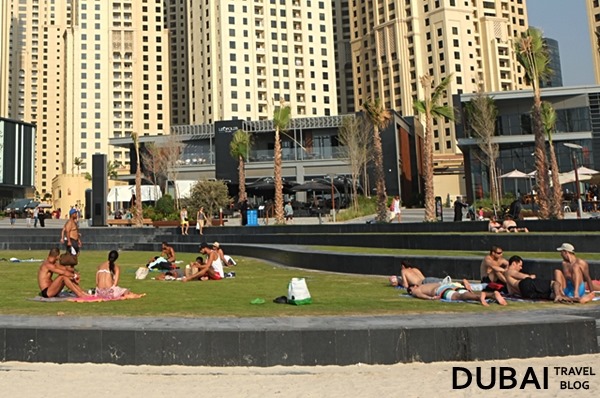 sunbathe jbr the beach