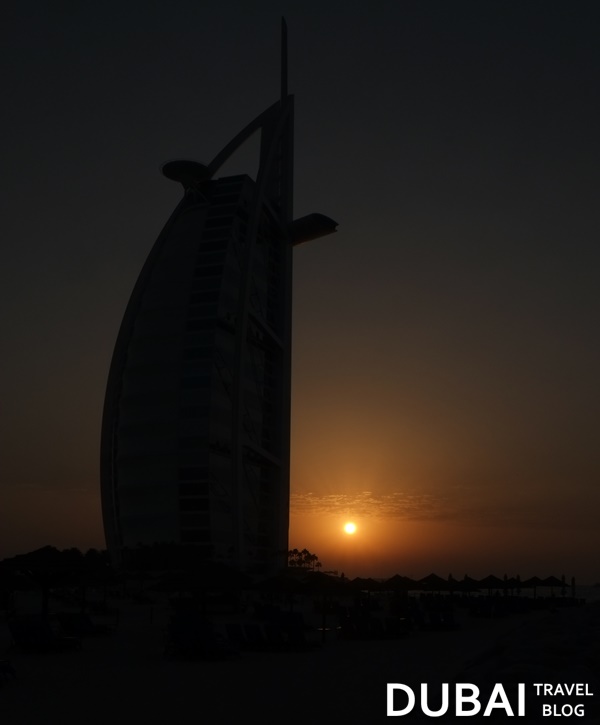 sunset at burj al arab