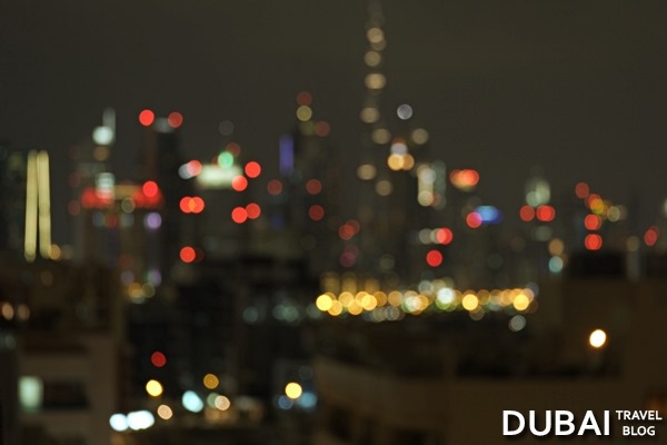 dubai skyline uae blurry