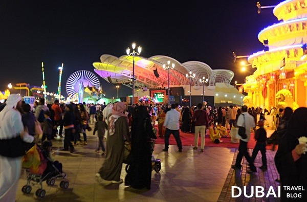 crowd at global village