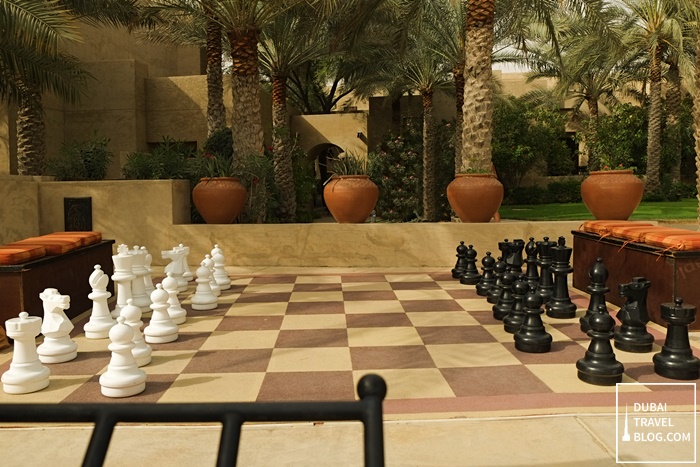 giant chess board in bab al shamsa dubai