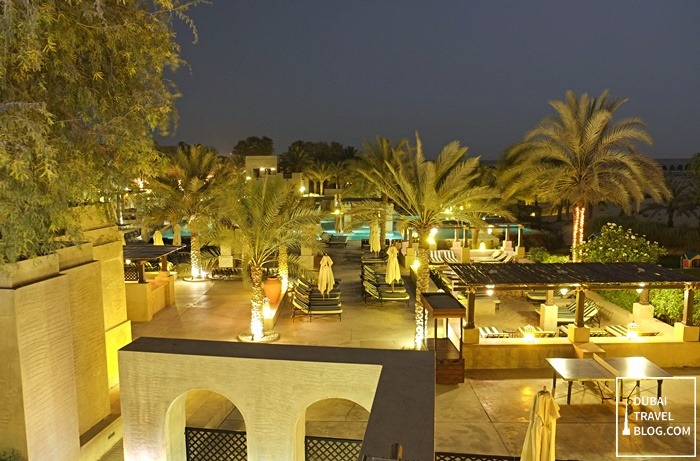 swimming pool at night bab alshams