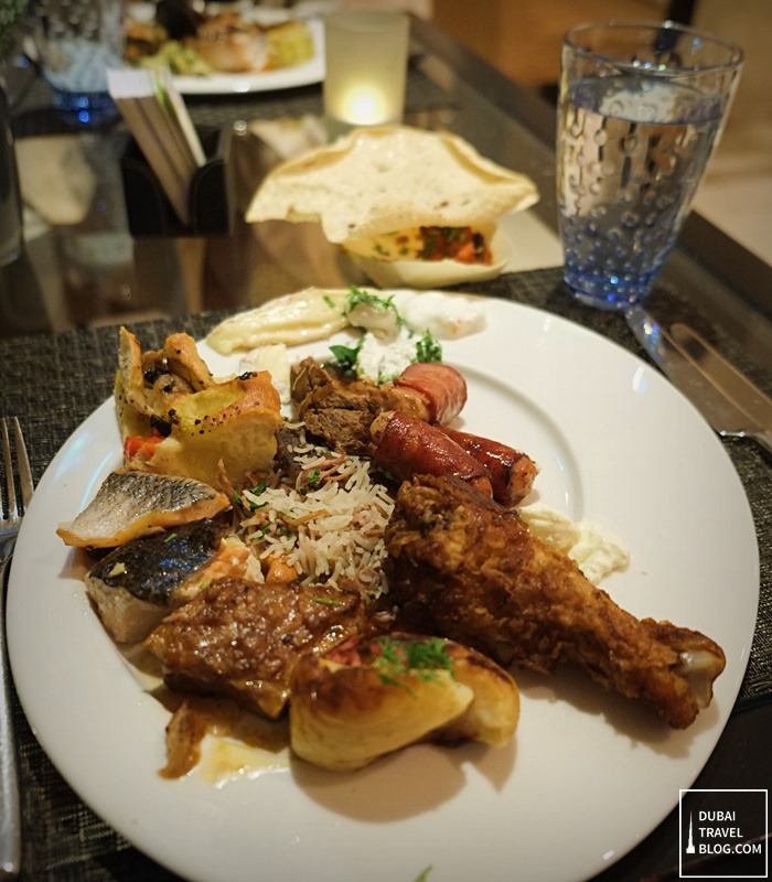 buffet at nosh restaurant jumeirah lakes towers