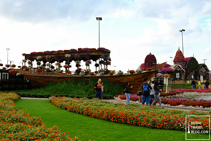 boat in miracle garden dubailand