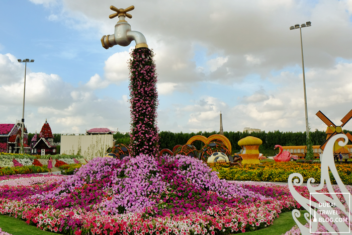 dubai miracle garden faucet flowers