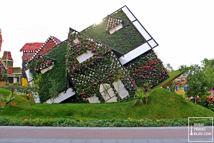 tilted house dubai miracle garden