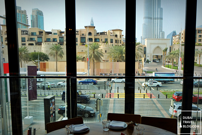 view of burj khalifa from fume restaurant