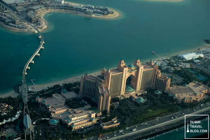 atlantis the palm aerial shot