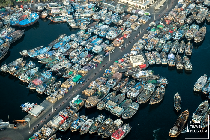 boats in deira aerial photo