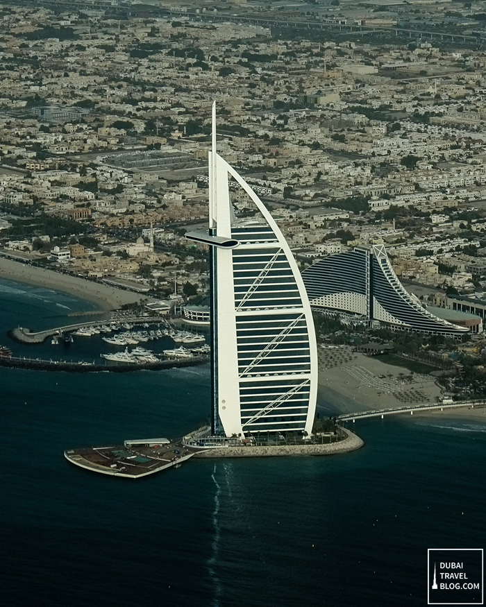 burj al arab aerial view