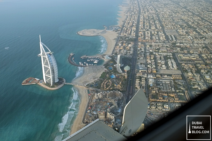 burj al arab view seaplane