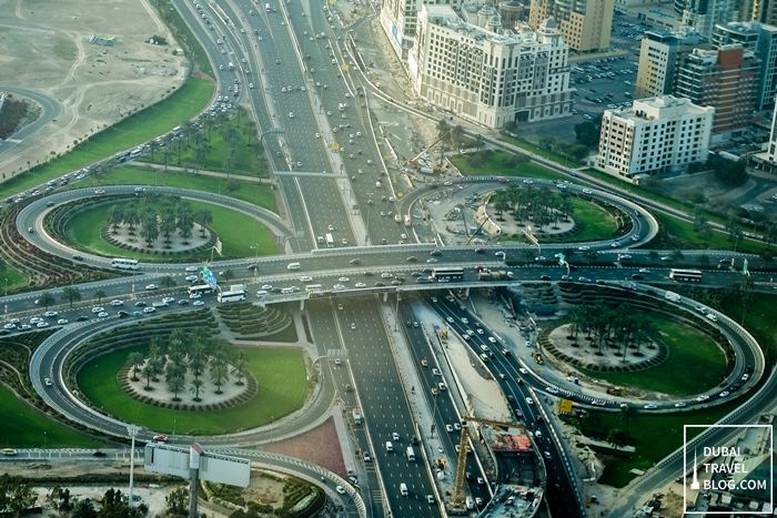 dubai highway aerial photography