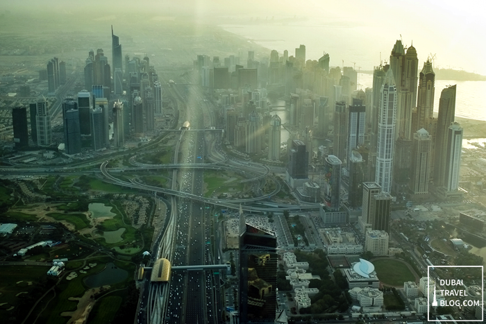 dubai marina district aerial photo