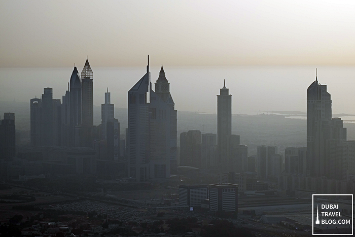 dubai skyline hazy