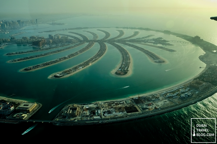 the palm jumeirah aerial shot