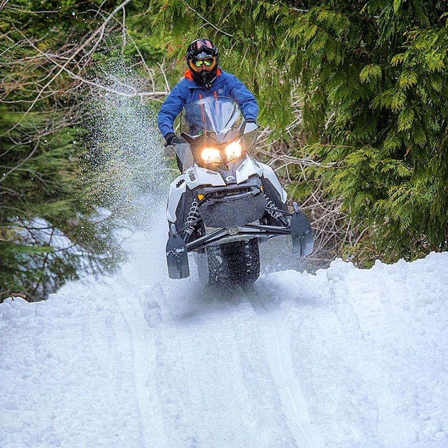 Sheikh Hamdan Driving Snowmobile