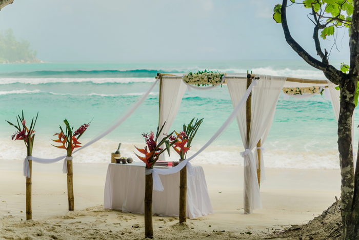 seychelles beach wedding