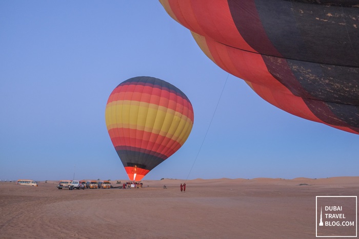 hot air balloon experience dubai