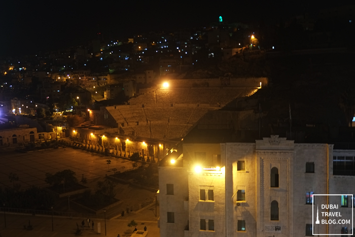 roman theater in jordan amman rooftop view