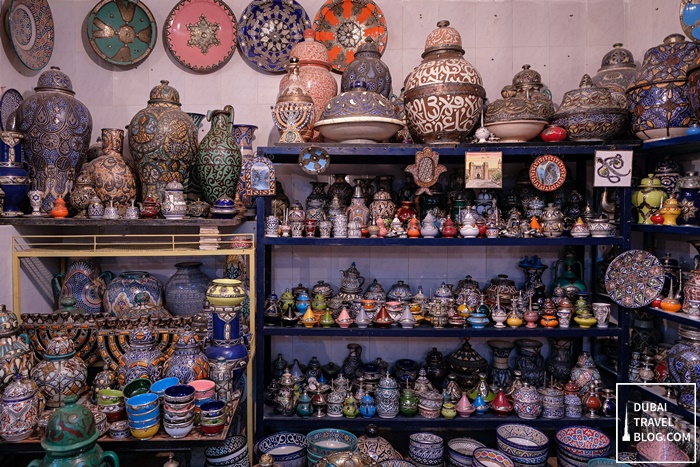 souvenir pottery shop fez morocco