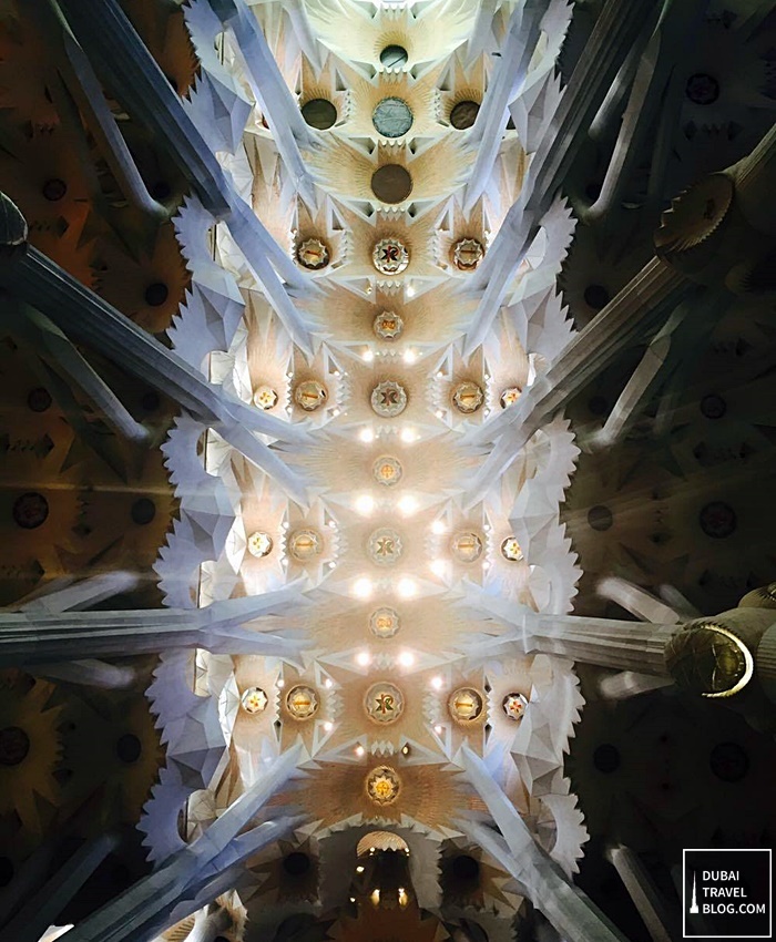 ceiling la sagrada familia - spain