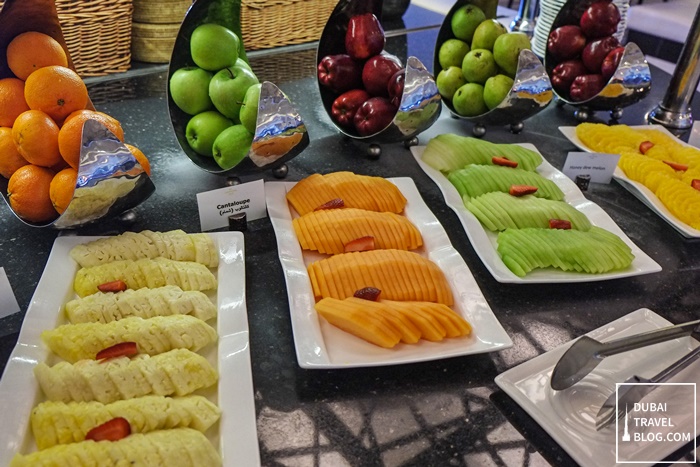 fresh fruits at corniche restaurant sofitel abu dhabi