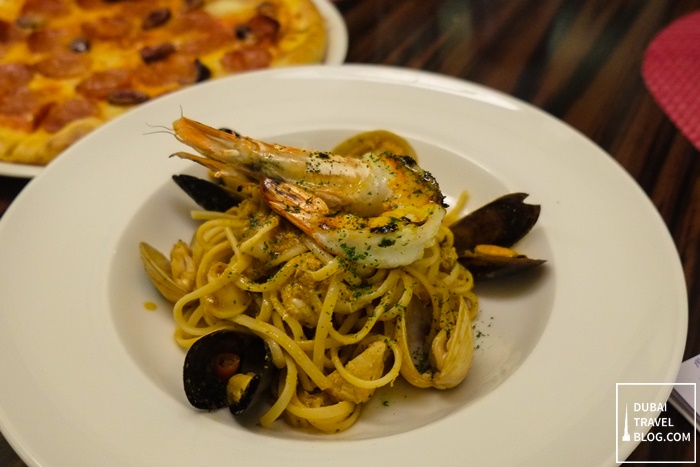 seafood pasta merletto italian restaurant dubai