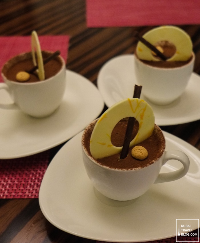 tiramisu dessert merletto restaurant marriott jaddaf