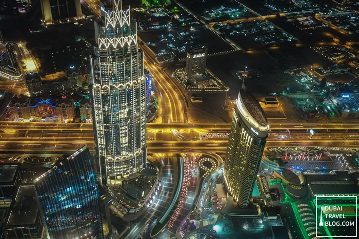 at the top burj khalifa night time