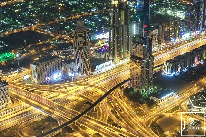 at the top view of dubai