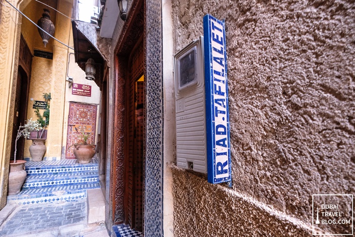 riad tafilalet entrance door