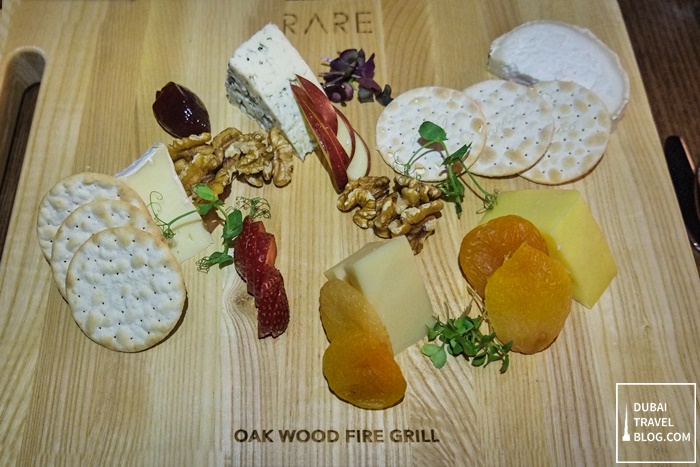 RARE oak wood fire grill dubai cheeseboard