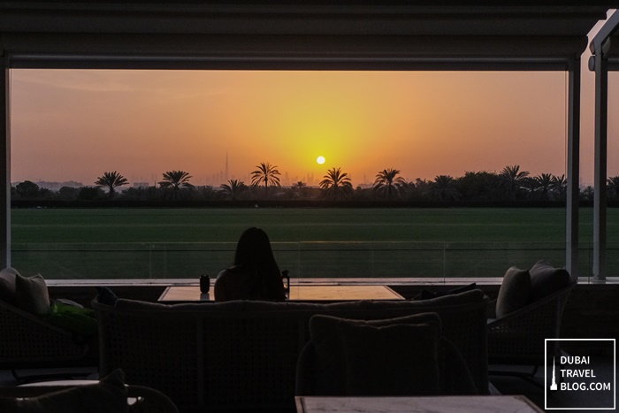 dubai skyline terrace view desert palm dubai