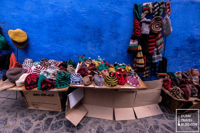 colorful hats and beanies in morocco