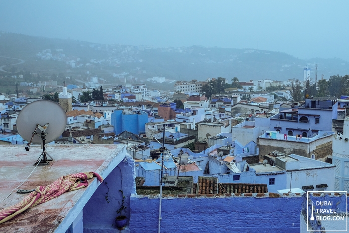 rooftop view chefchaouen morocco