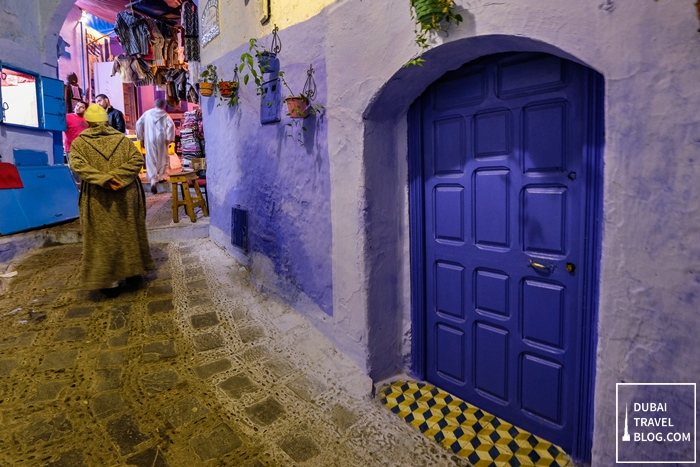 walking in chefchaouen morocco