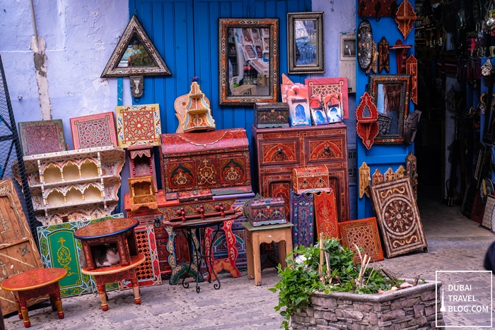 wood merchandise in chefchaouen