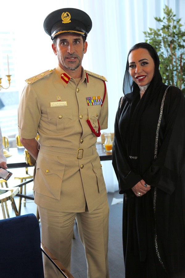 Abdullah Khalifa Al Marri Commander-in-Chief of Dubai Police and Rasha Al Danhani