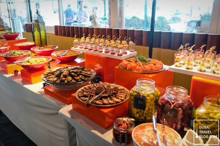 appetizers and salads station waves fujairah