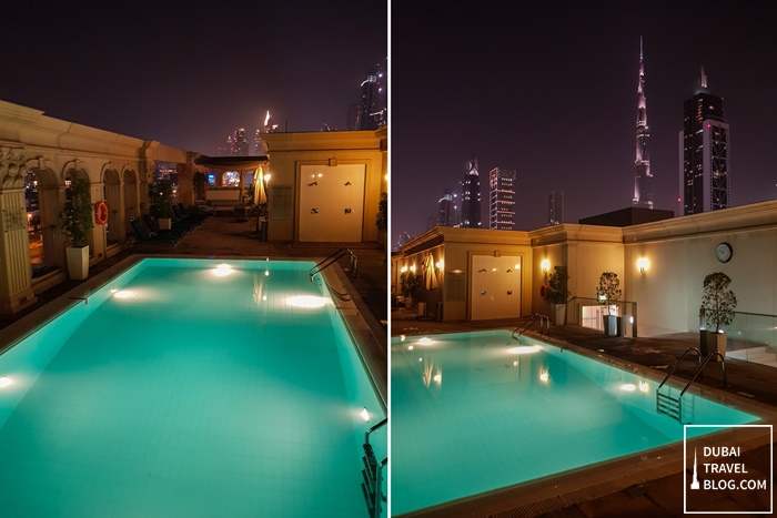 night swimming pool villa rotana