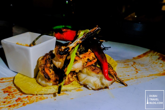 tiger prawns dinner