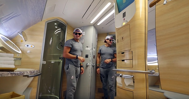 casey neistat shower emirates airlines