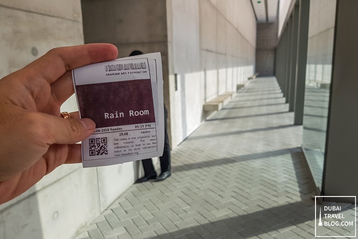 rain room ticket sharjah