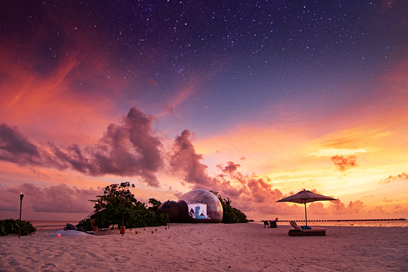 Finolhu, Maldives launches Beach Bubble Tent
