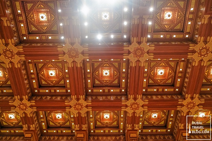 ceiling of opera house in muscat oman