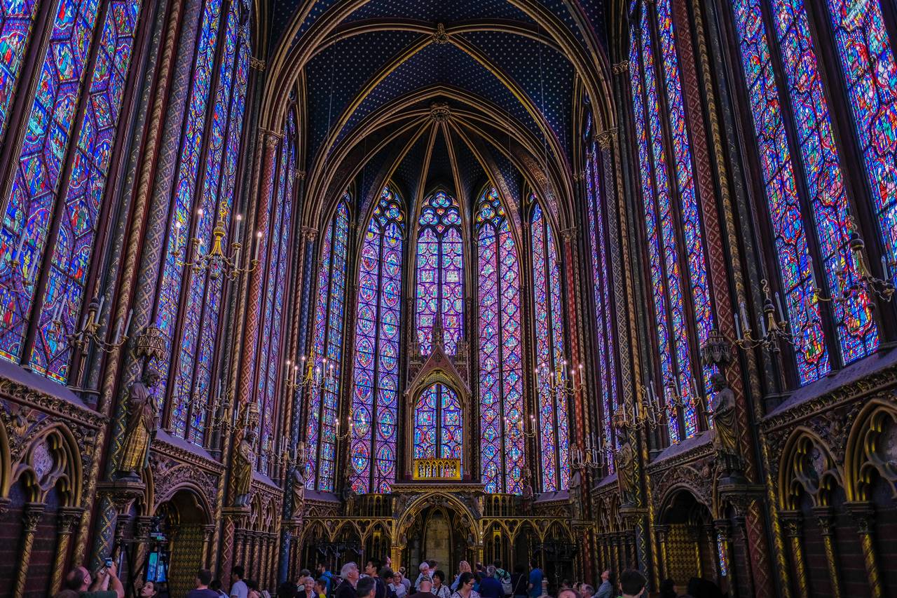 Inside The Beautiful Sainte Chapelle In Paris France
