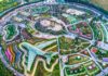Dubai Miracle Garden aerial view