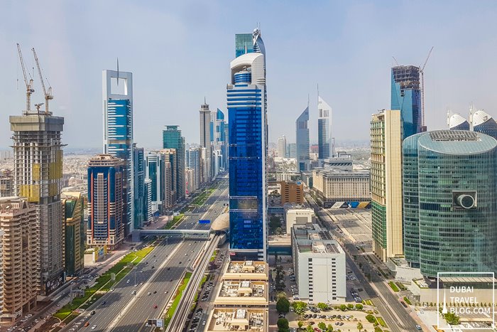 view of Dubai from Dusit Thani