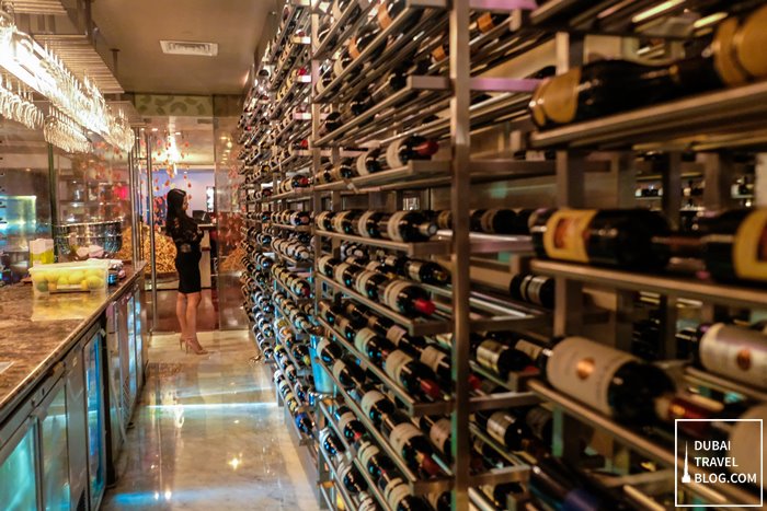 wine cellar in teatro dubai