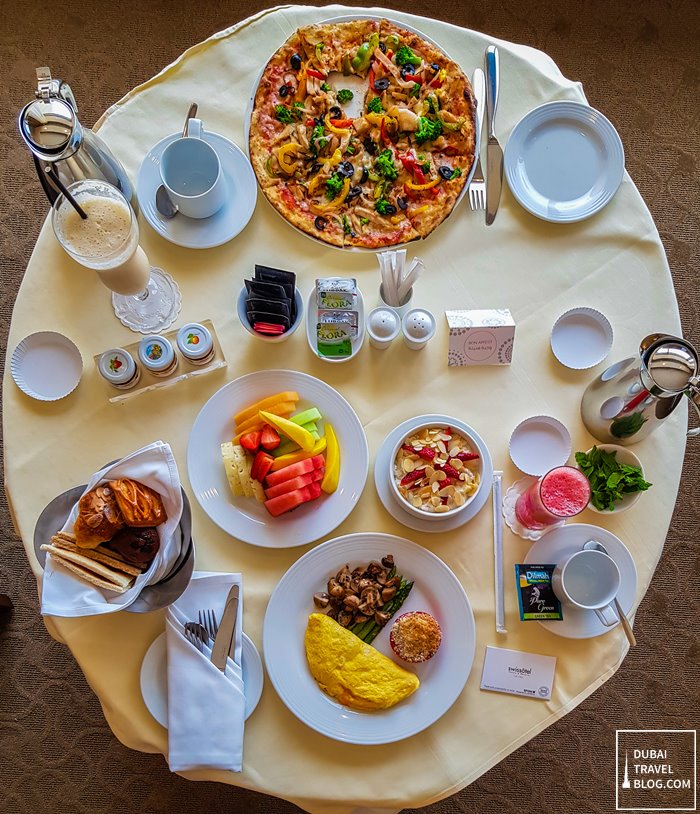 breakfast in bed at Swissotel Al Ghurair